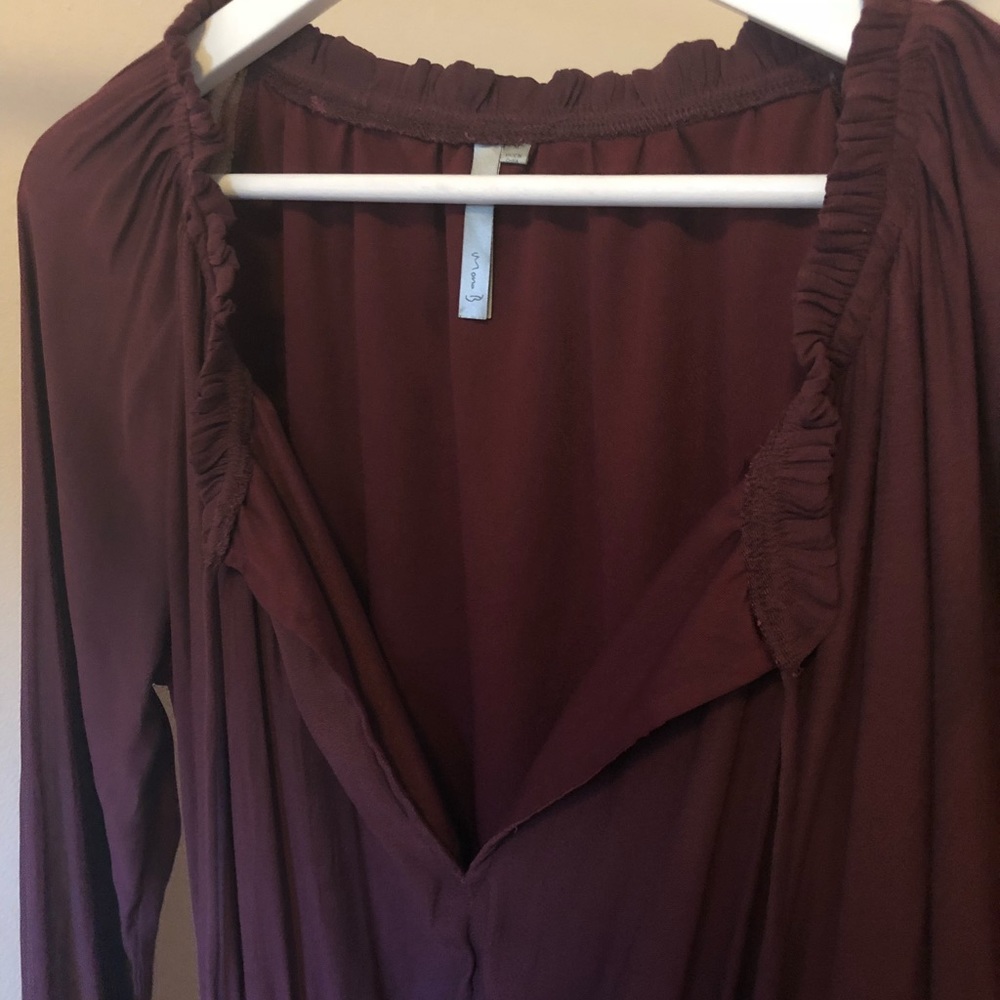 Red-Violet Ruffled Dress - Picture 2 of 4